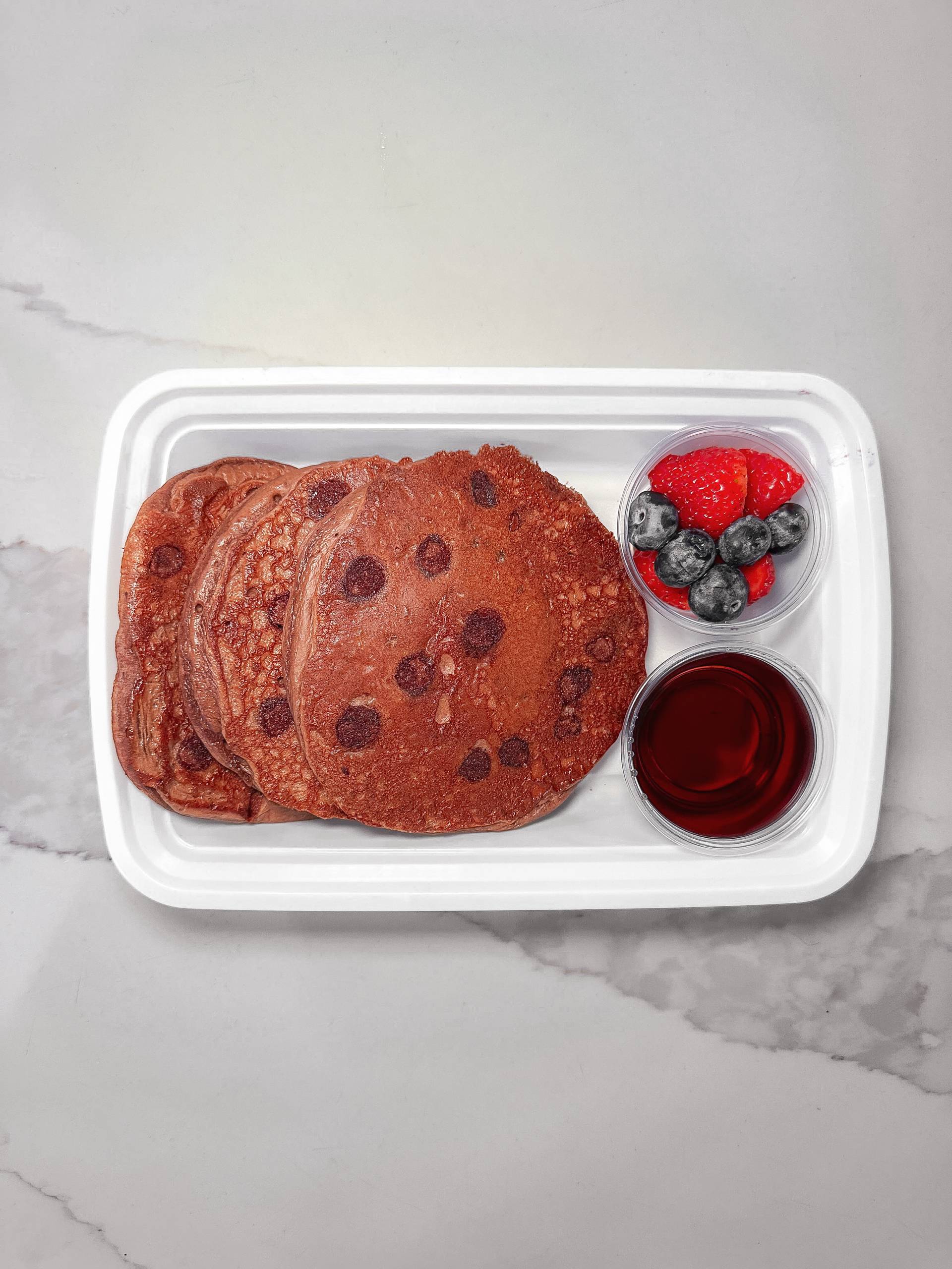 Chocolate Chip Protein Pancakes