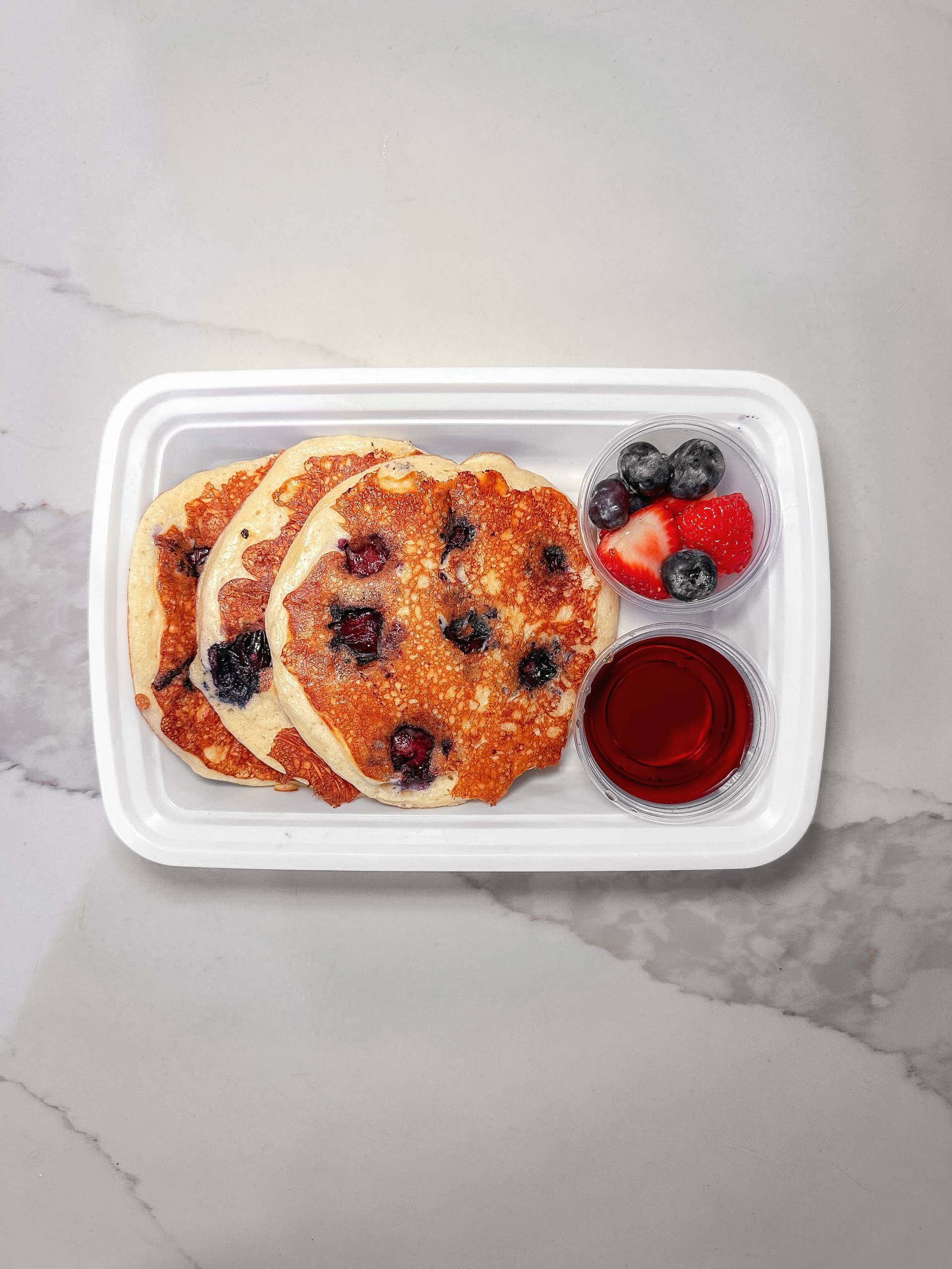 Blueberry Protein Pancakes